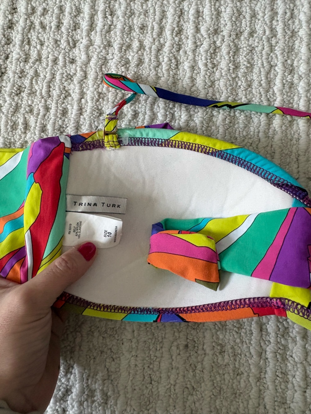 Trina Turk - Multicolor Bandeau Bikini Top - Picture 2 of 4